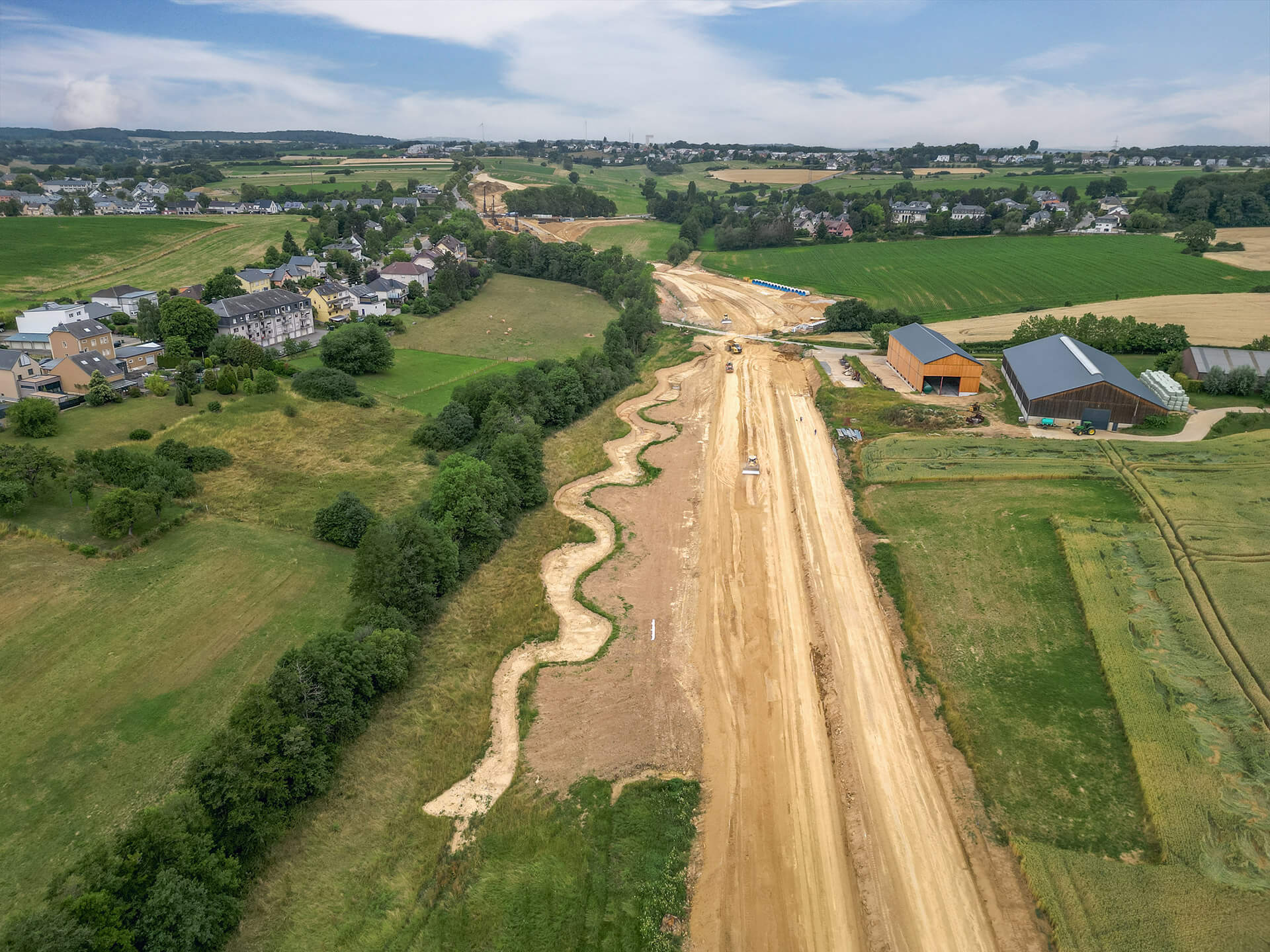 The Moulterbach stream being restored to a more natural state.